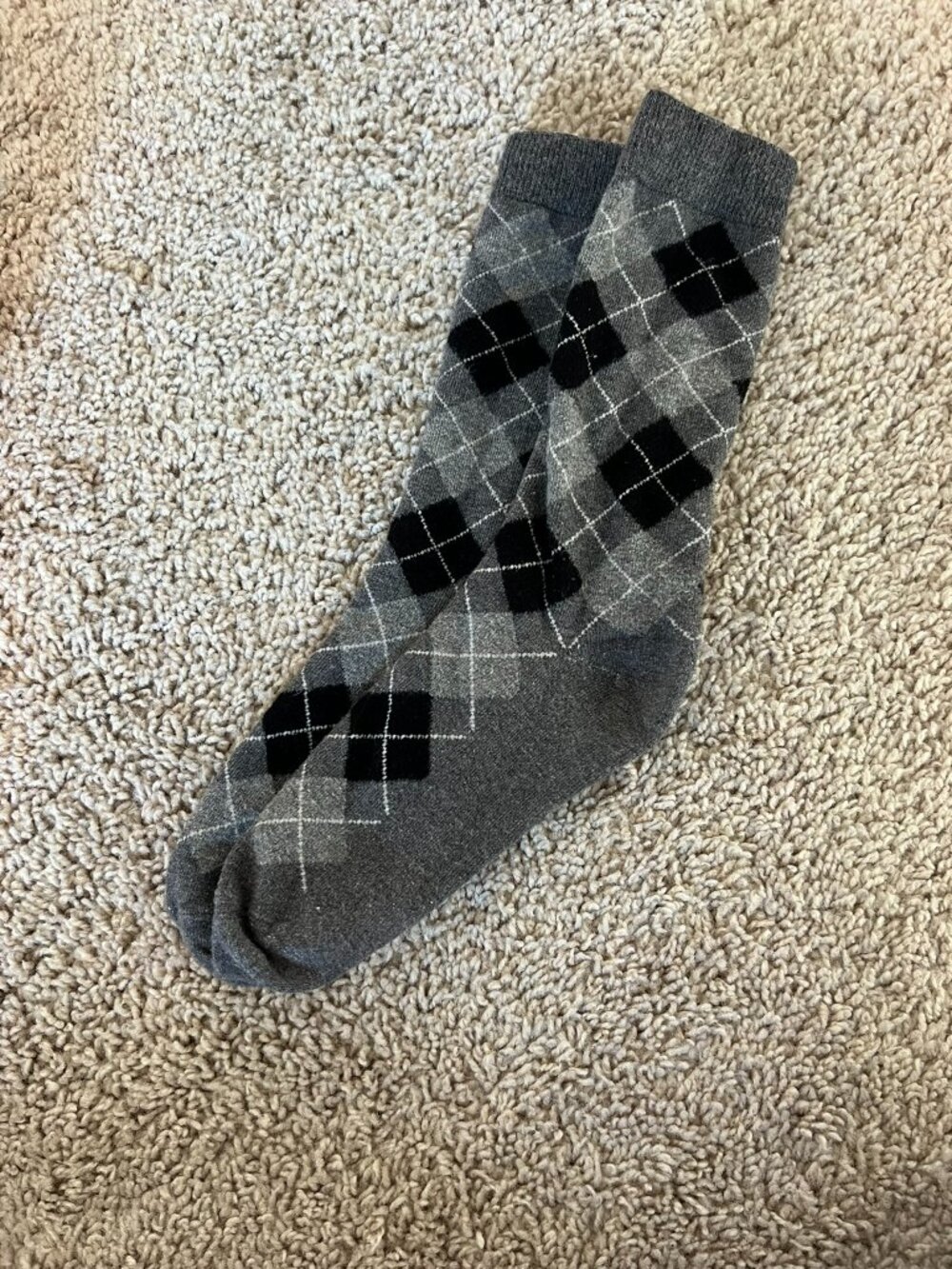 Gray/Black Socks Knit Ribbed Classic Warm Stylish Comfort Winter Essentials